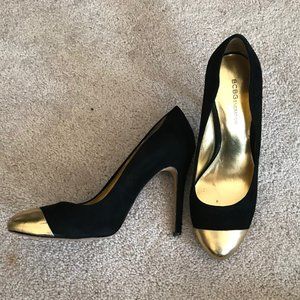 BCBGenteration black & gold tip heels